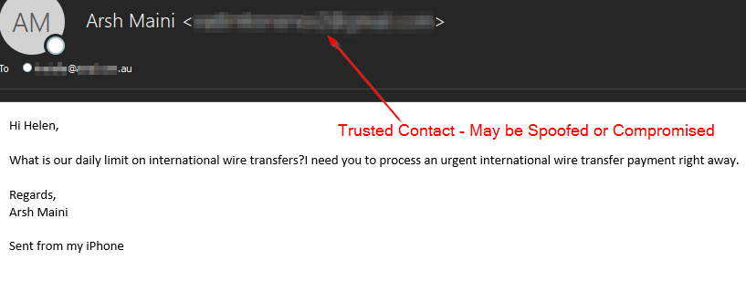 Simple Wire Transfer Example
