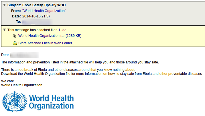 ebola malware sample