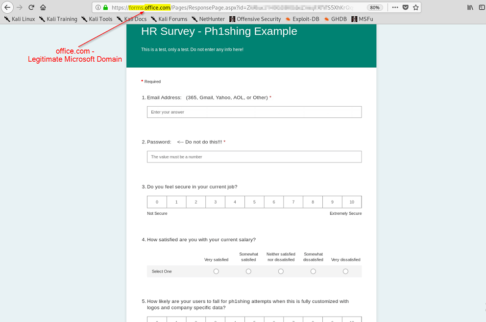Forms Online Attack - Test Example