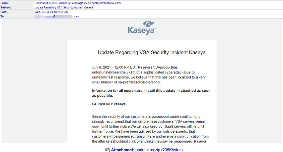 kaseya malware email 2